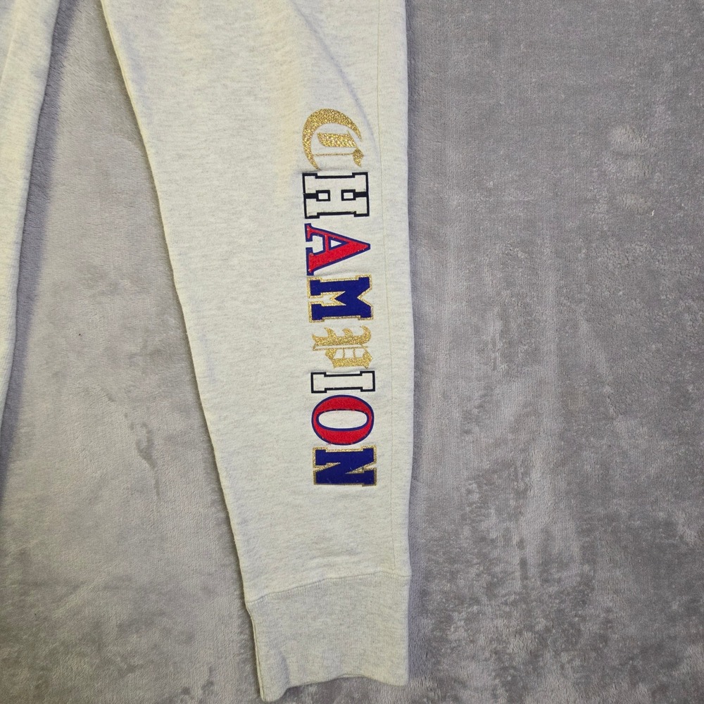 Champion Sweatpants Womens Small Gray Reverse Weave Glitter Logo Joggers - Picture 3 of 13